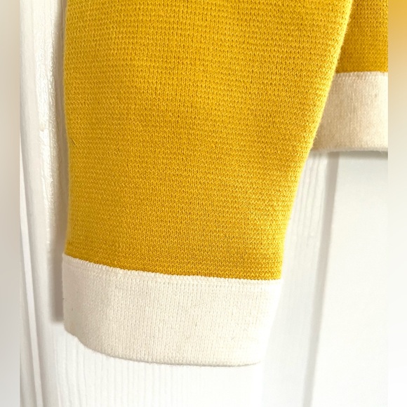 Banana Republic Women’s Cardigan XS Yellow White Trim Button Up - Picture 2 of 5